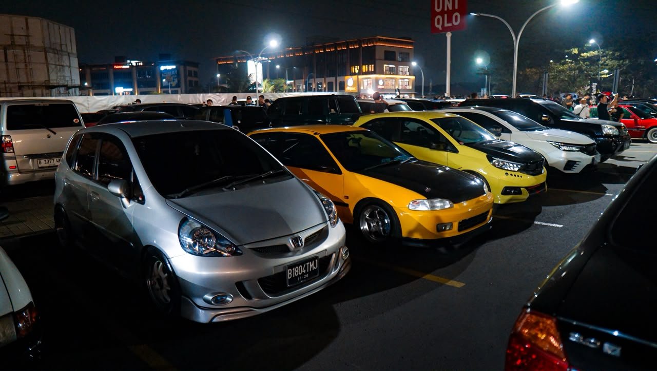 Honda Culture Indonesia Night Meet Up Bekasi Diramaikan Ratusan Mobil dan Pengunjung